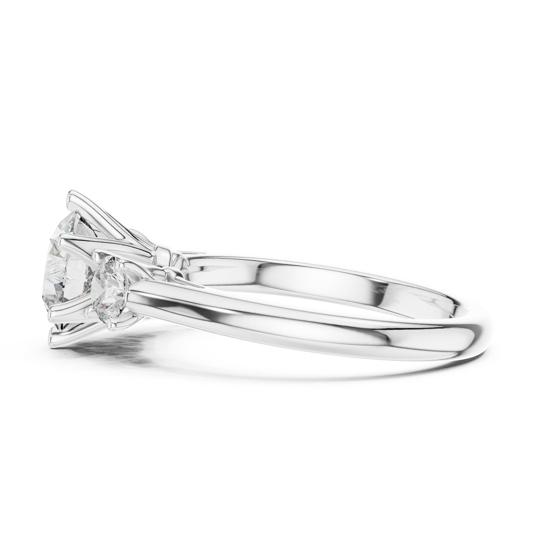1.81 Ct. Three-Stone Round Diamond Engagement Ring (DDLR-041) 5