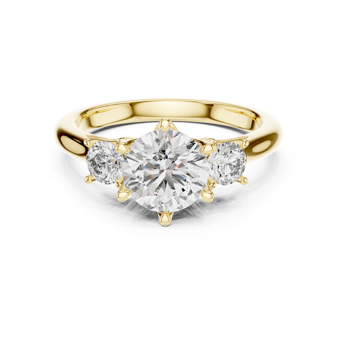 1.81 Ct. Three-Stone Round Diamond Engagement Ring (DDLR-041)