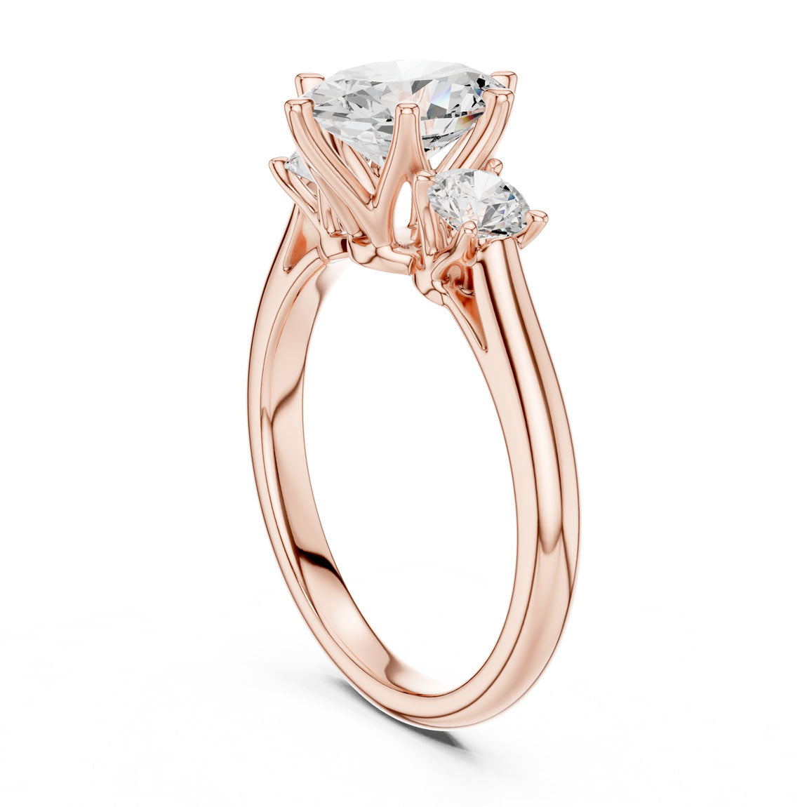1.90 Ct. Classic Oval Diamond Ring with Round Side Stones (DDLR-041-OV) 10