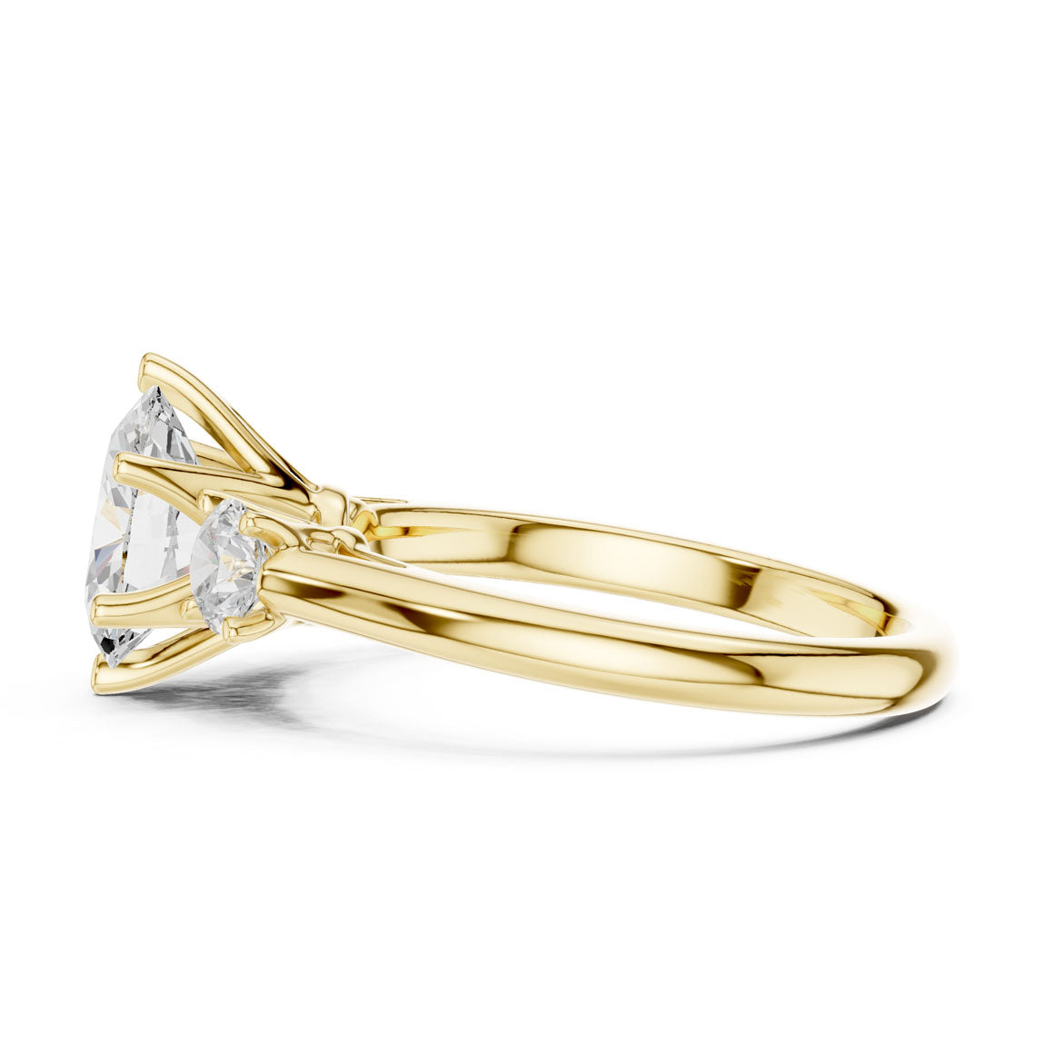 1.90 Ct. Classic Oval Diamond Ring with Round Side Stones (DDLR-041-OV) 4