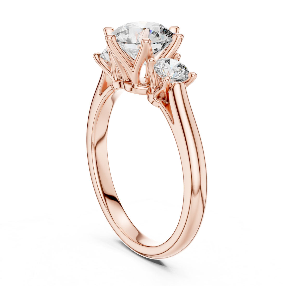 1.81 Ct. Three-Stone Round Diamond Engagement Ring (DDLR-041) 7