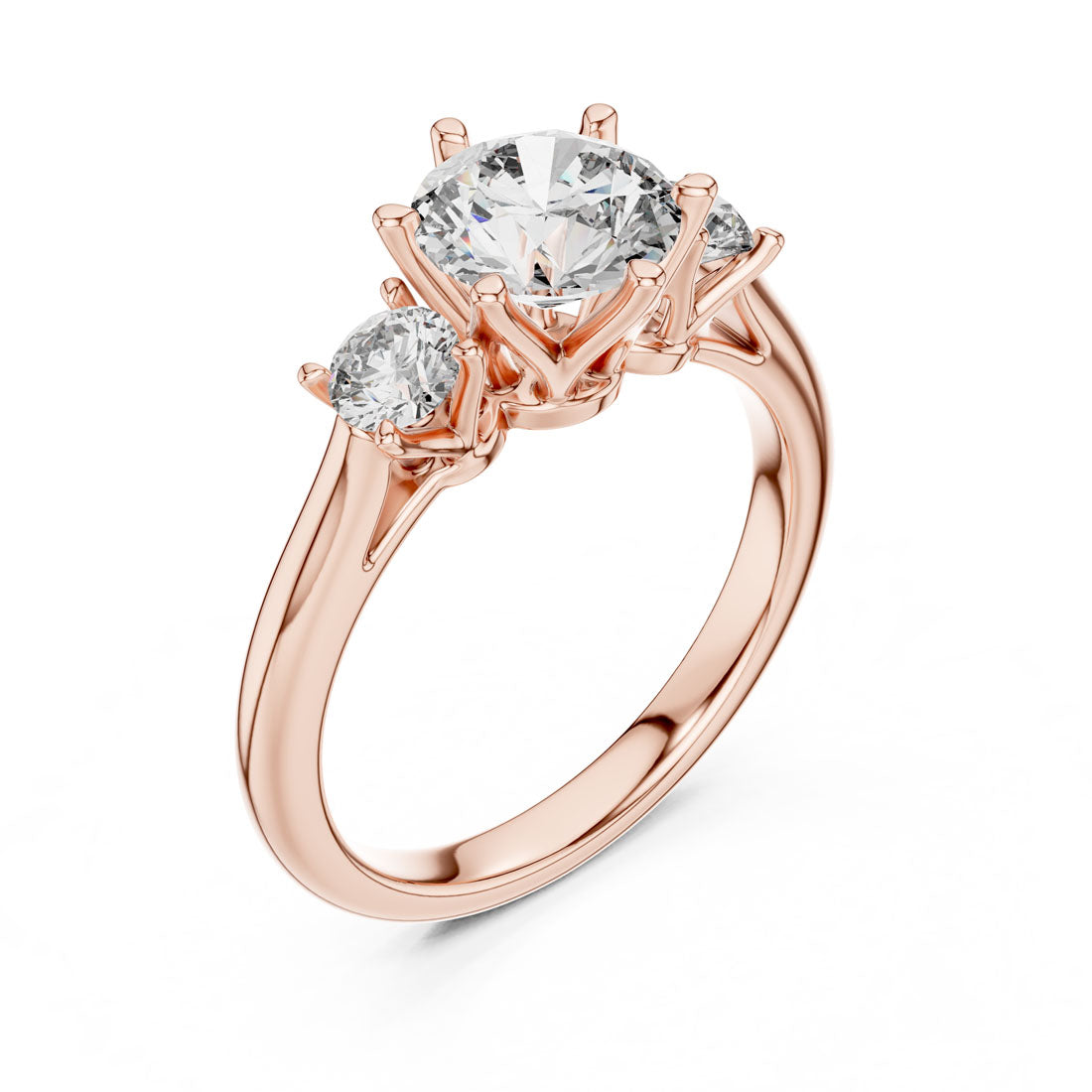 1.81 Ct. Three-Stone Round Diamond Engagement Ring (DDLR-041) 8