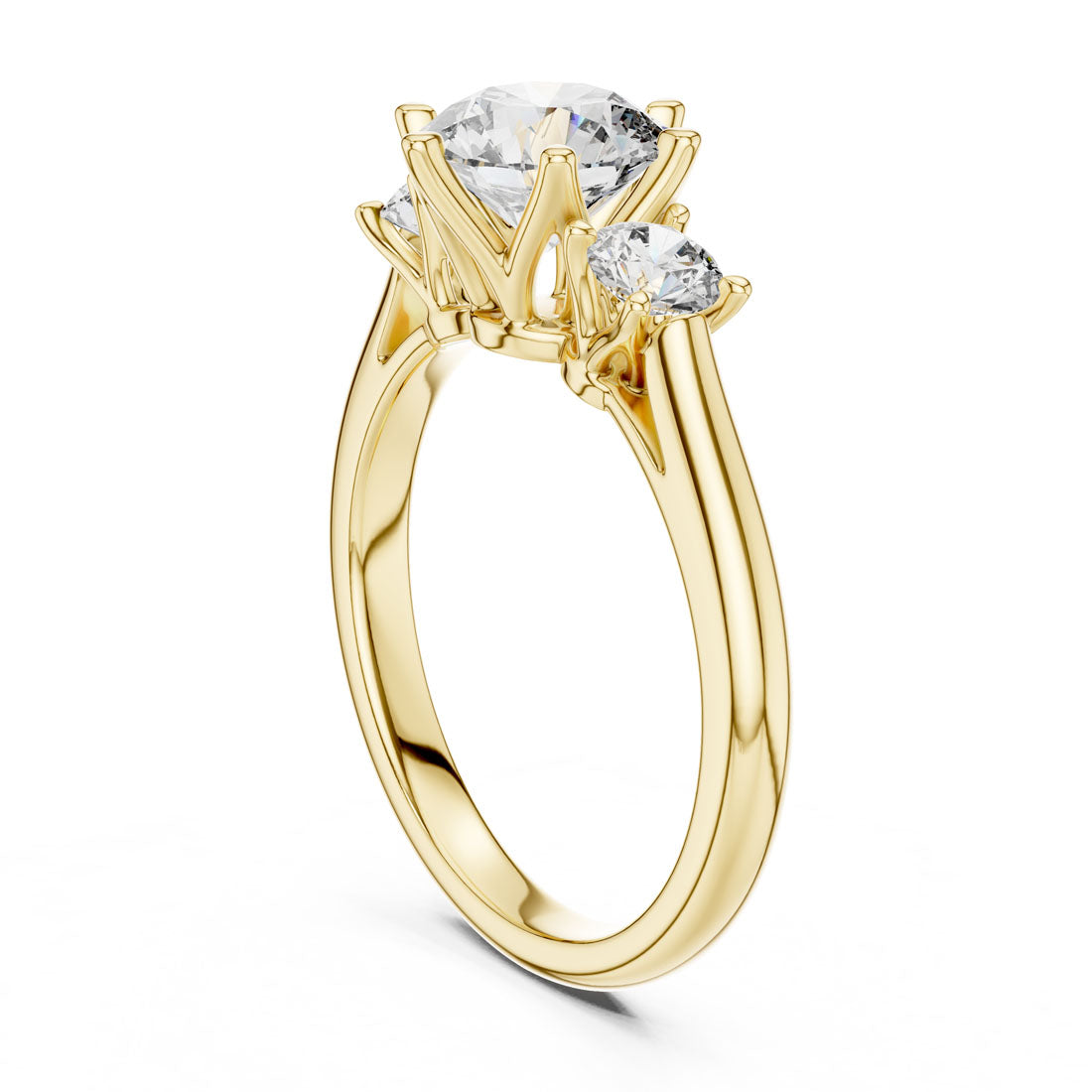 1.81 Ct. Three-Stone Round Diamond Engagement Ring (DDLR-041) 11