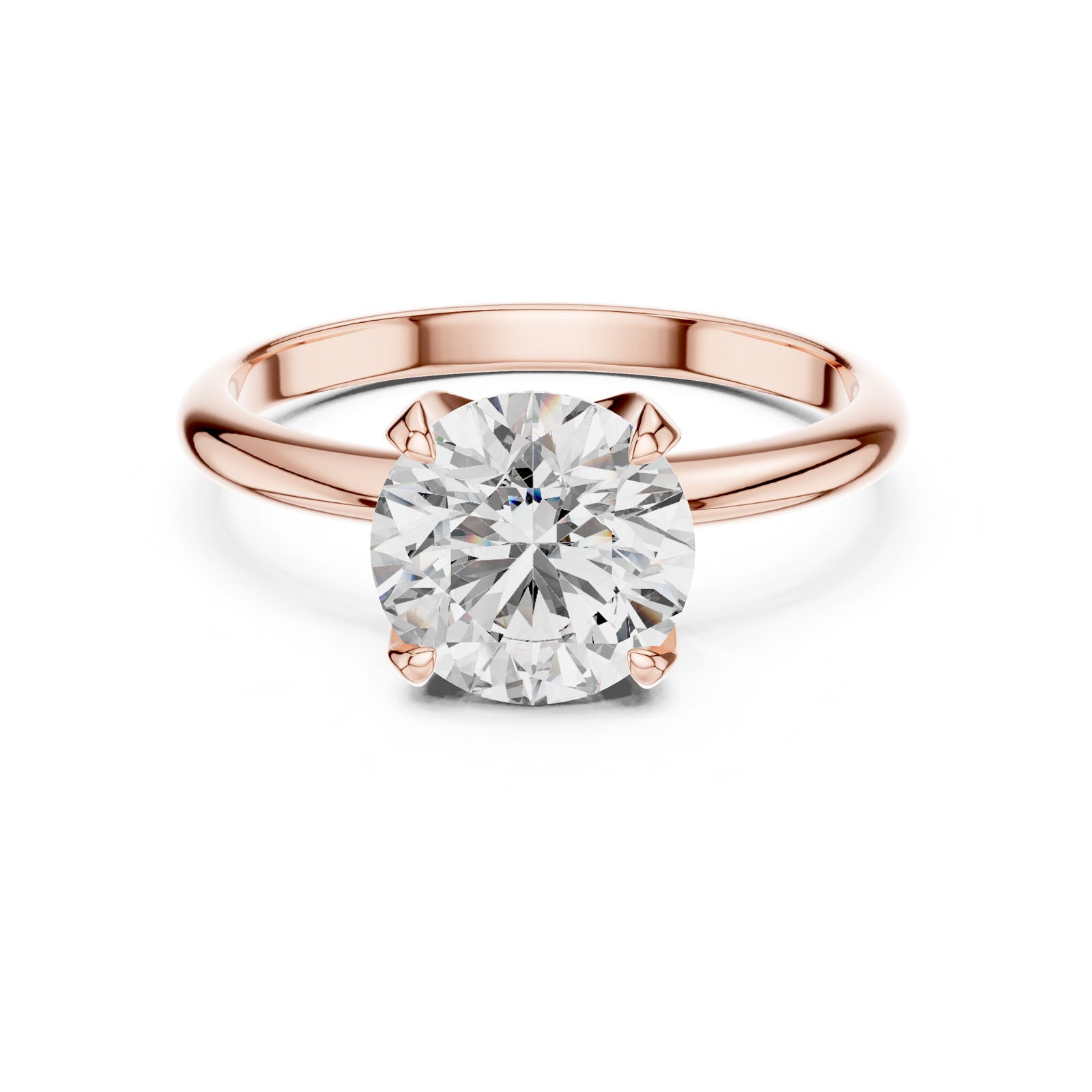 1.50 Ct. Classic Round Diamond Solitaire Ring with Four-Prong Setting (DDLR-050) 12