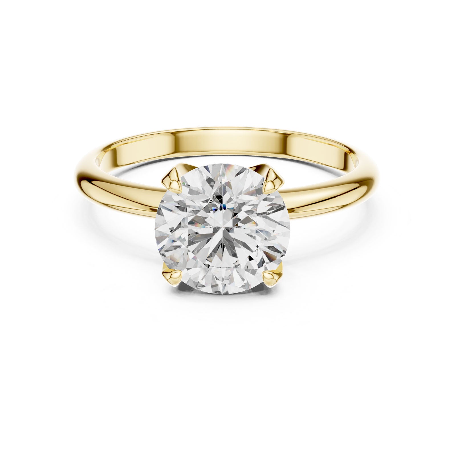 1.50 Ct. Classic Round Diamond Solitaire Ring with Four-Prong Setting (DDLR-050) 5