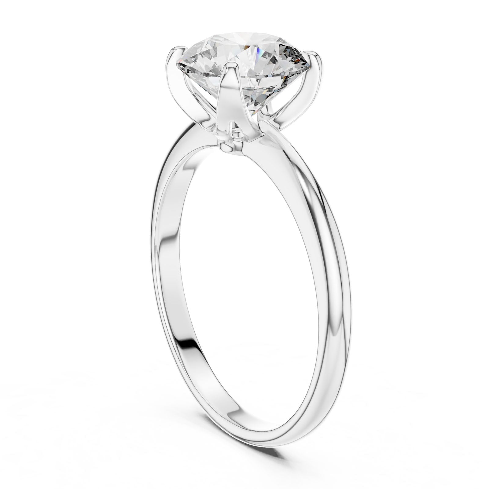 1.50 Ct. Classic Round Diamond Solitaire Ring with Four-Prong Setting (DDLR-050) 4