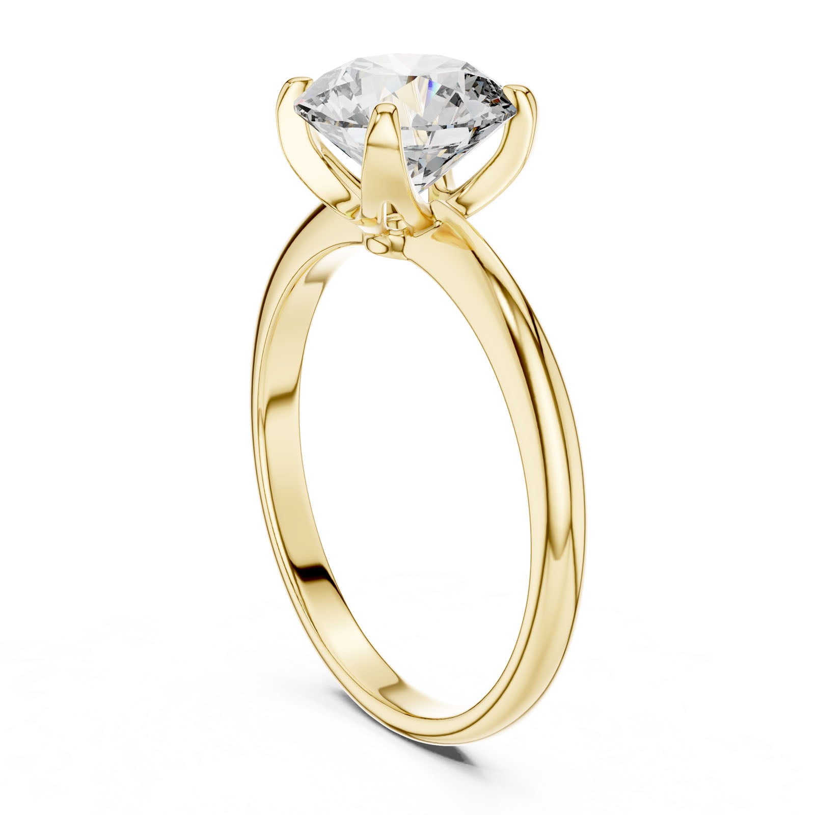 1.50 Ct. Classic Round Diamond Solitaire Ring with Four-Prong Setting (DDLR-050) 11