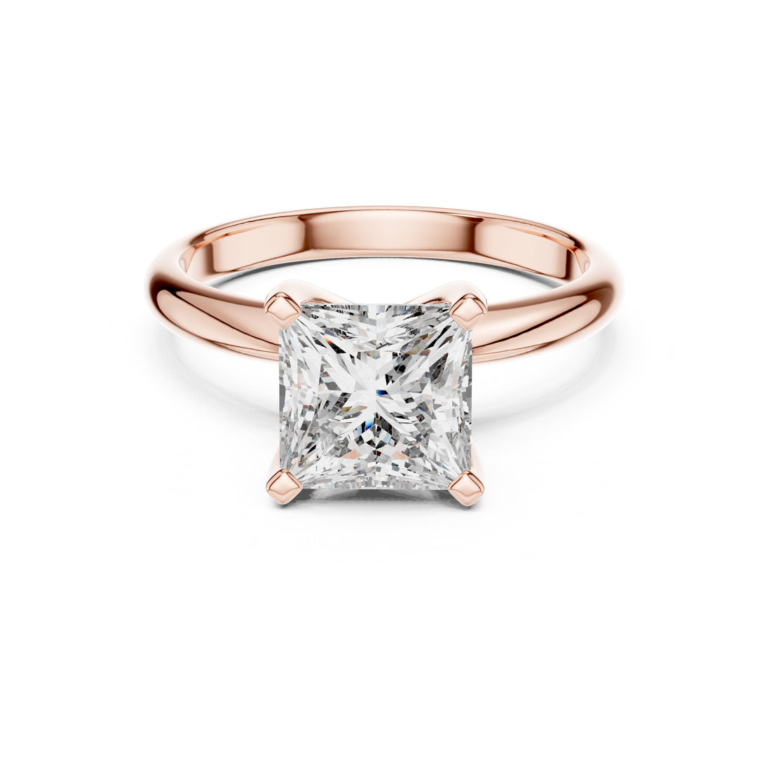 2.00 Ct. Princess Cut Diamond Solitaire Engagement Ring (DDLR-053) 3