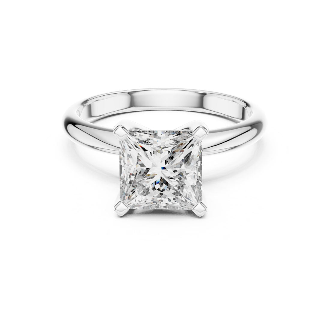 2.00 Ct. Princess Cut Diamond Solitaire Engagement Ring (DDLR-053)
