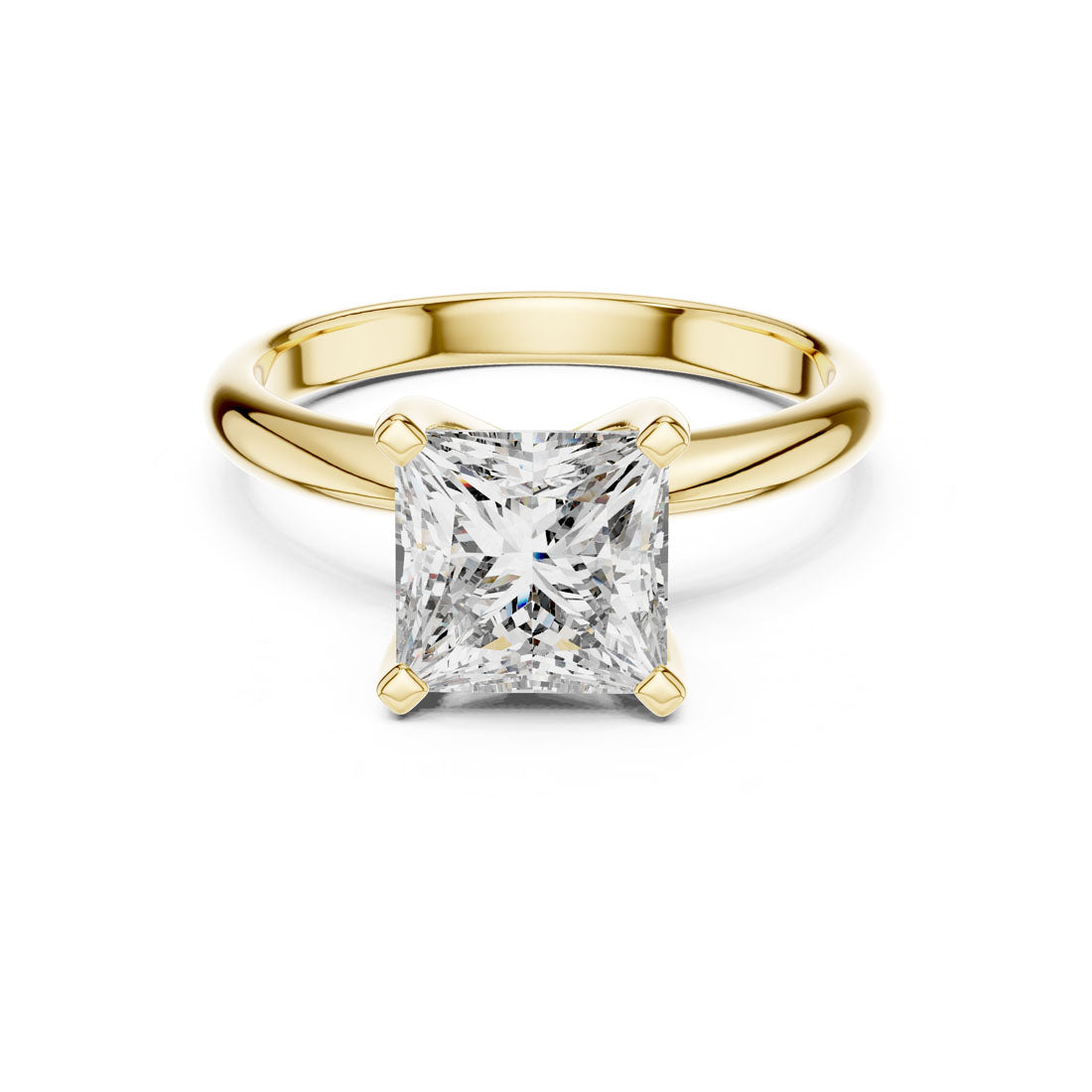 2.00 Ct. Princess Cut Diamond Solitaire Engagement Ring (DDLR-053)