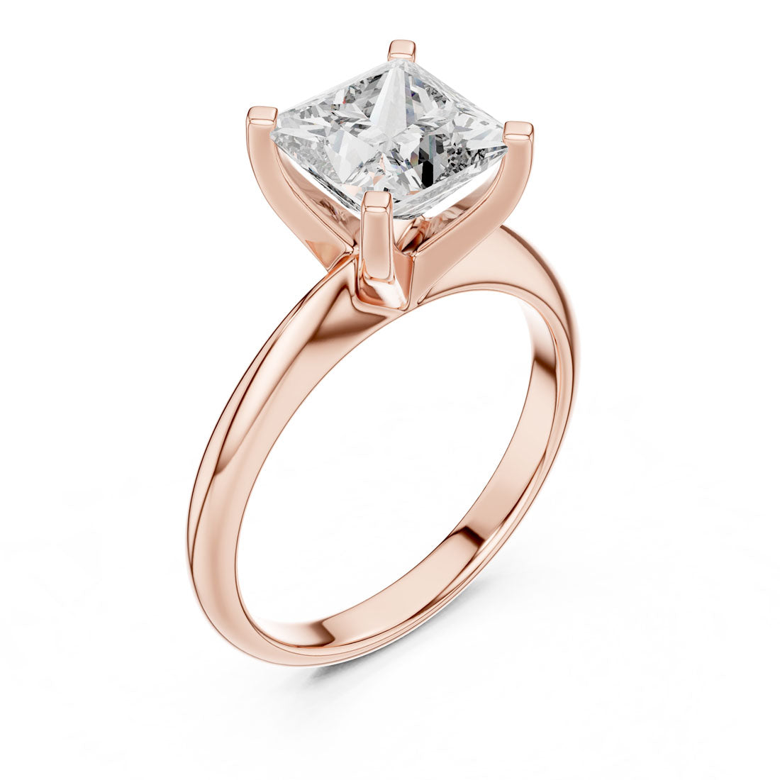 2.00 Ct. Princess Cut Diamond Solitaire Engagement Ring (DDLR-053) 8