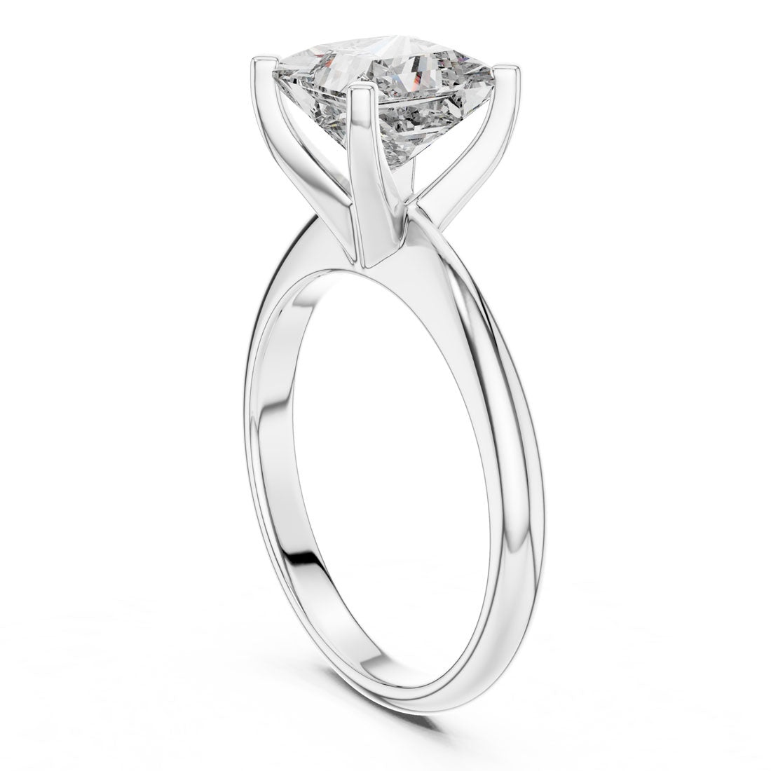 2.00 Ct. Princess Cut Diamond Solitaire Engagement Ring (DDLR-053) 9
