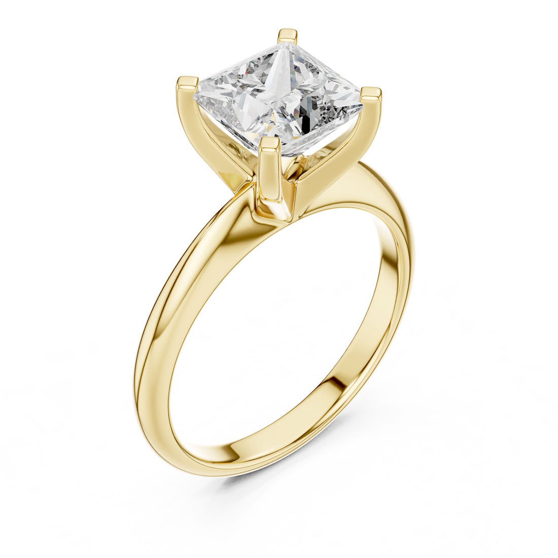 2.00 Ct. Princess Cut Diamond Solitaire Engagement Ring (DDLR-053) 12