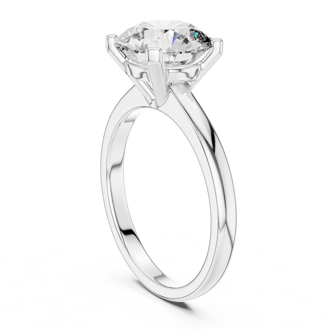 2.50 Ct. Round Brilliant Solitaire Engagement Ring with Classic Four-Prong Setting (DDLR-065) 11