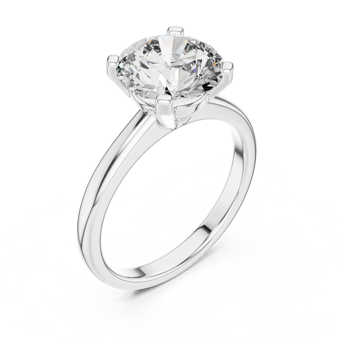 2.50 Ct. Round Brilliant Solitaire Engagement Ring with Classic Four-Prong Setting (DDLR-065) 12