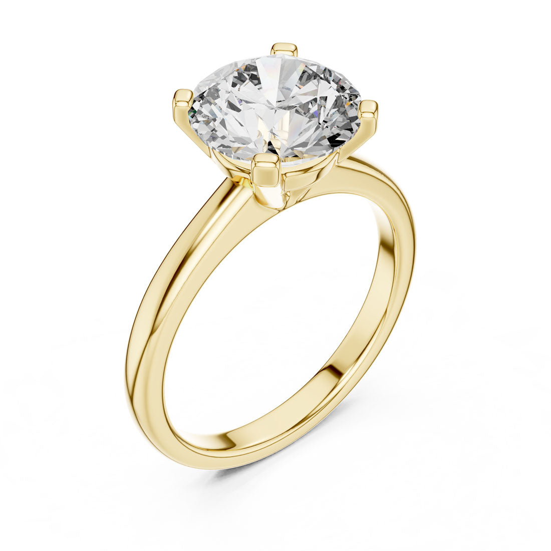 2.50 Ct. Round Brilliant Solitaire Engagement Ring with Classic Four-Prong Setting (DDLR-065)