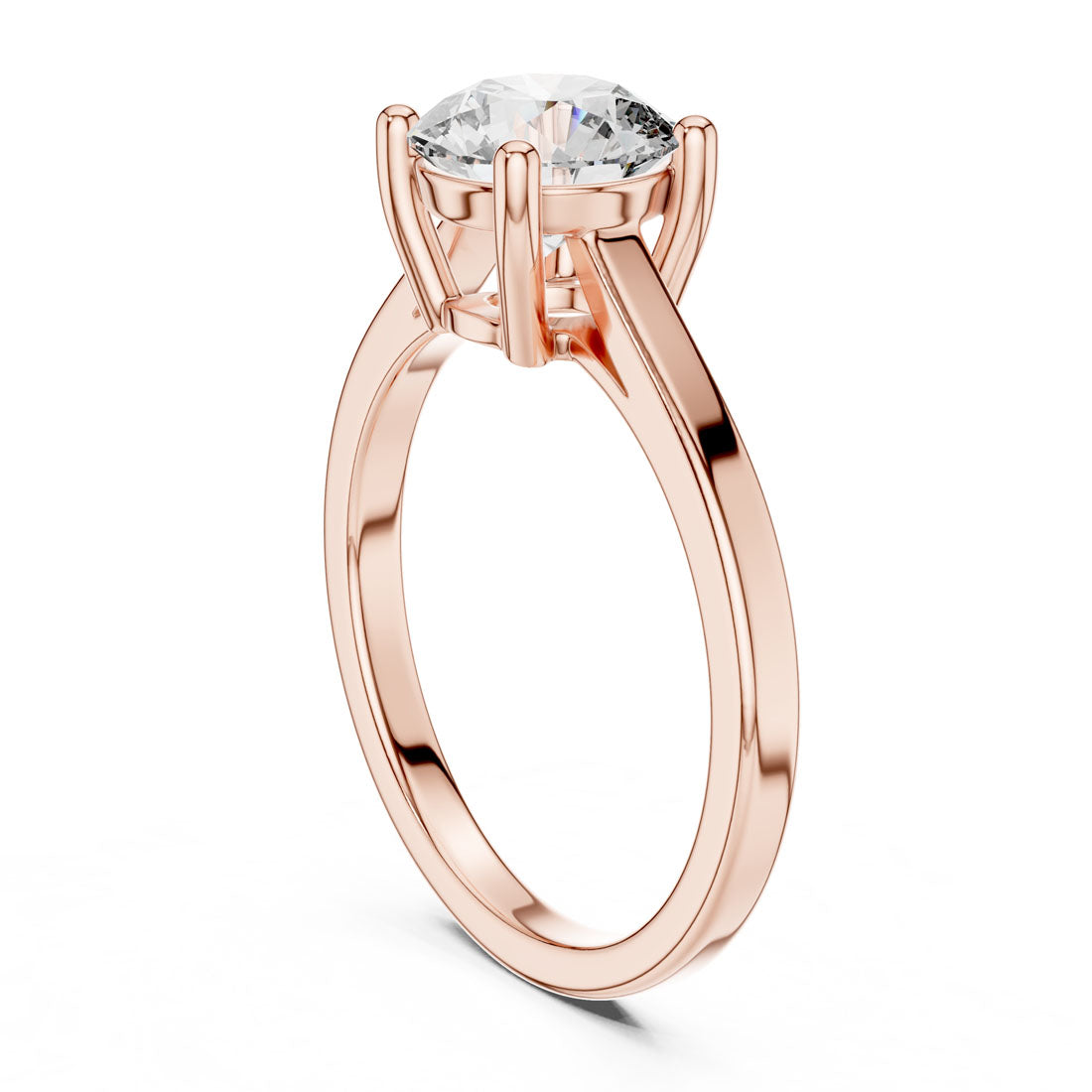 1.50 Ct. Round Brilliant Solitaire Engagement Ring with Four-Prong Setting (DDLR-066) 8
