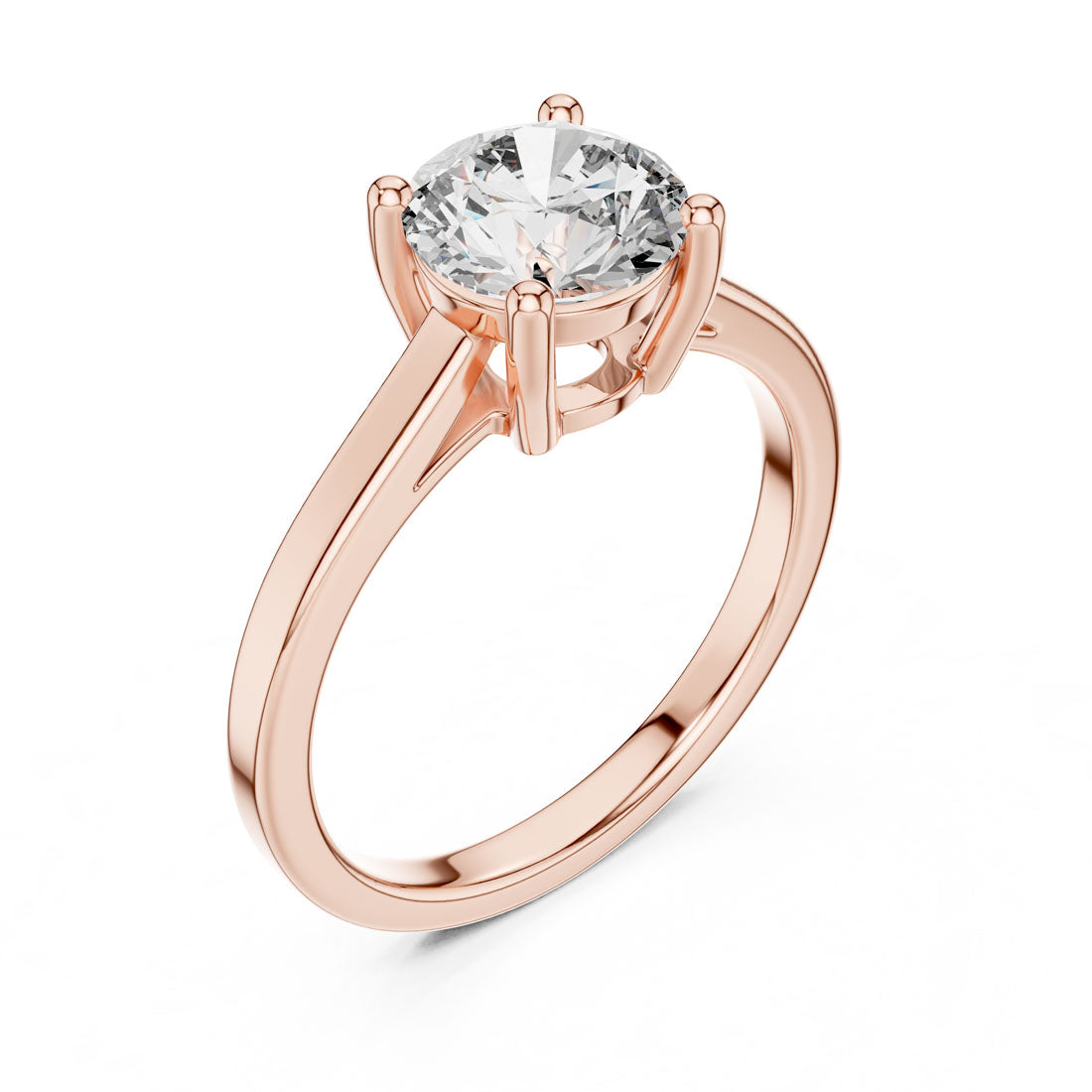1.50 Ct. Round Brilliant Solitaire Engagement Ring with Four-Prong Setting (DDLR-066) 10