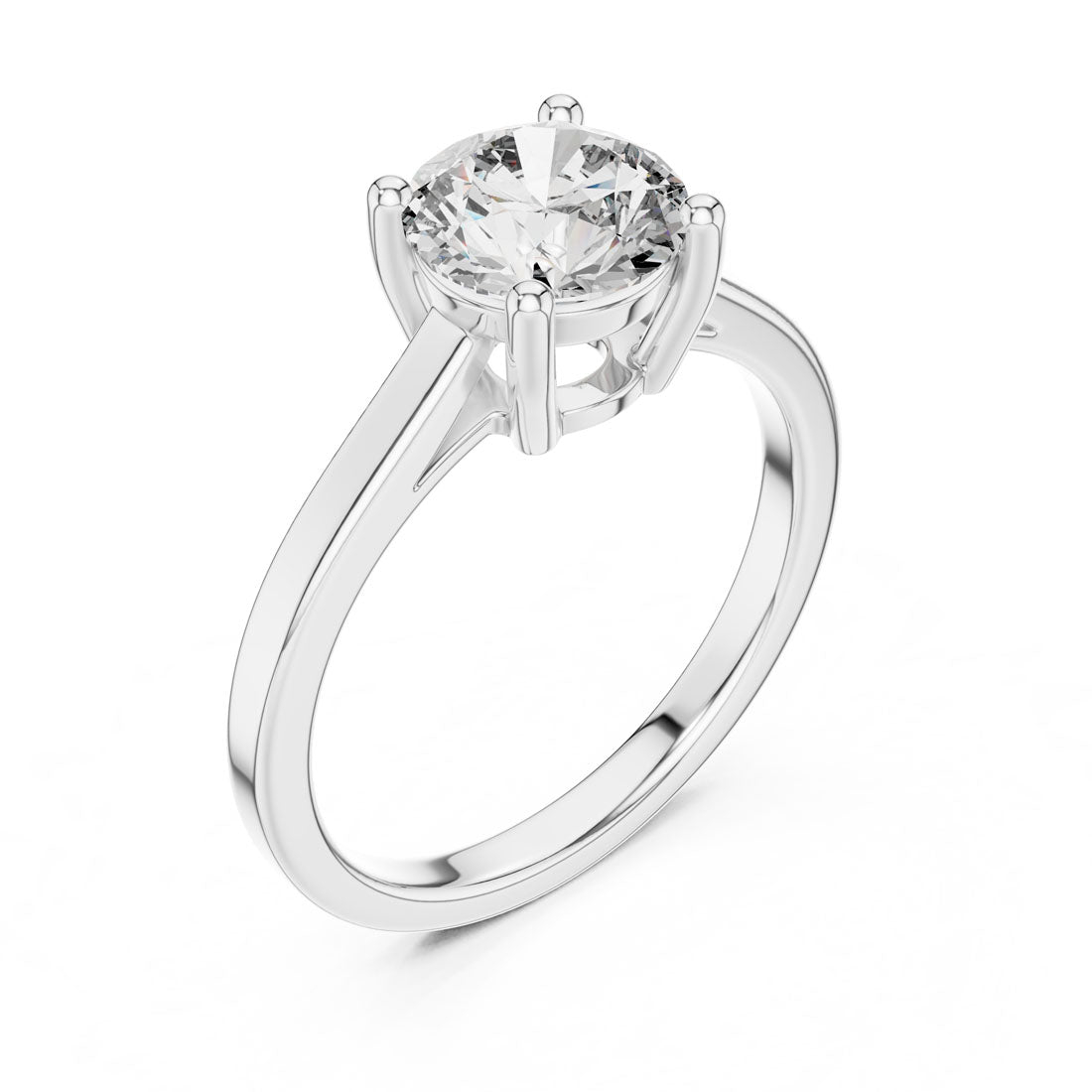 1.50 Ct. Round Brilliant Solitaire Engagement Ring with Four-Prong Setting (DDLR-066) 12