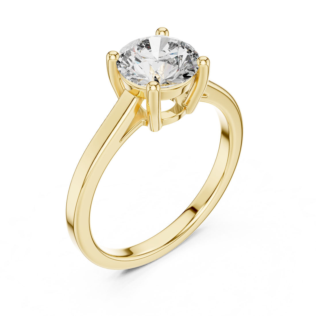 1.50 Ct. Round Brilliant Solitaire Engagement Ring with Four-Prong Setting (DDLR-066)