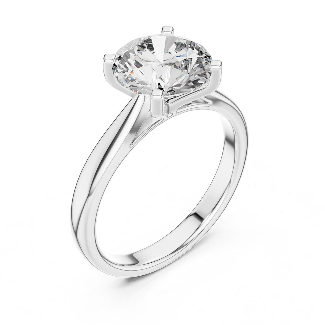 2.10 Ct. Classic Round Brilliant Solitaire Engagement Ring (DDLR-068) 12
