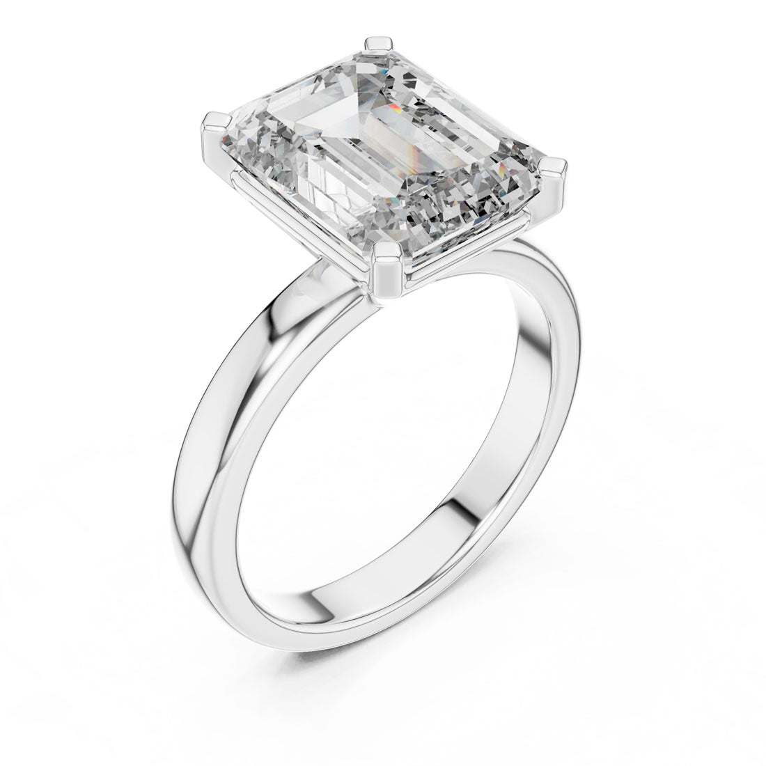 2.00 Ct. Emerald Cut Solitaire Engagement Ring (DDLR-069) 12