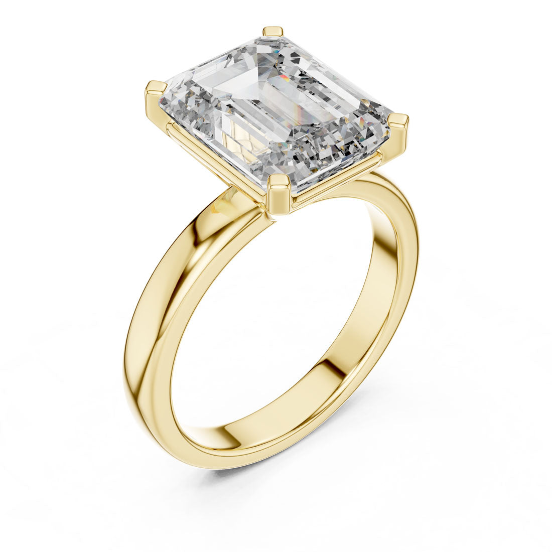 2.00 Ct. Emerald Cut Solitaire Engagement Ring (DDLR-069)