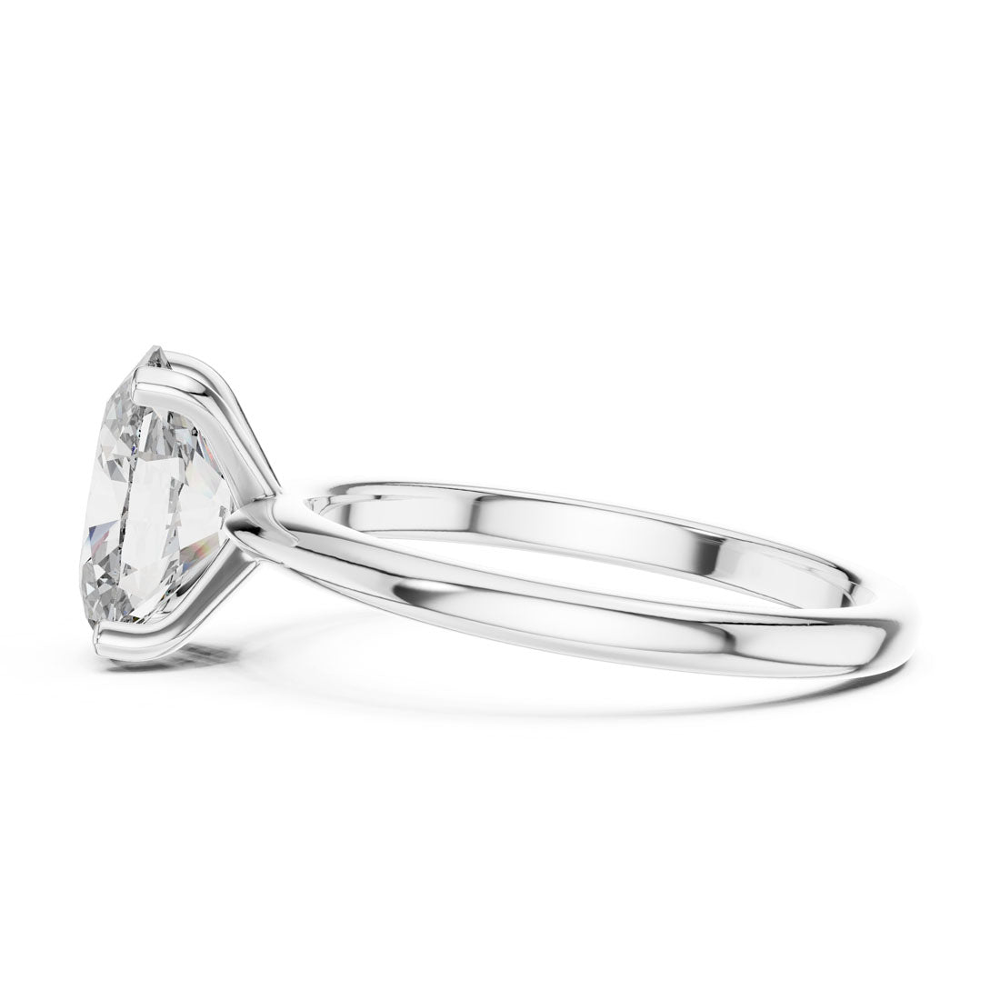 2.00 Ct. Oval Cut Solitaire Engagement Ring (DDLR-071) 9