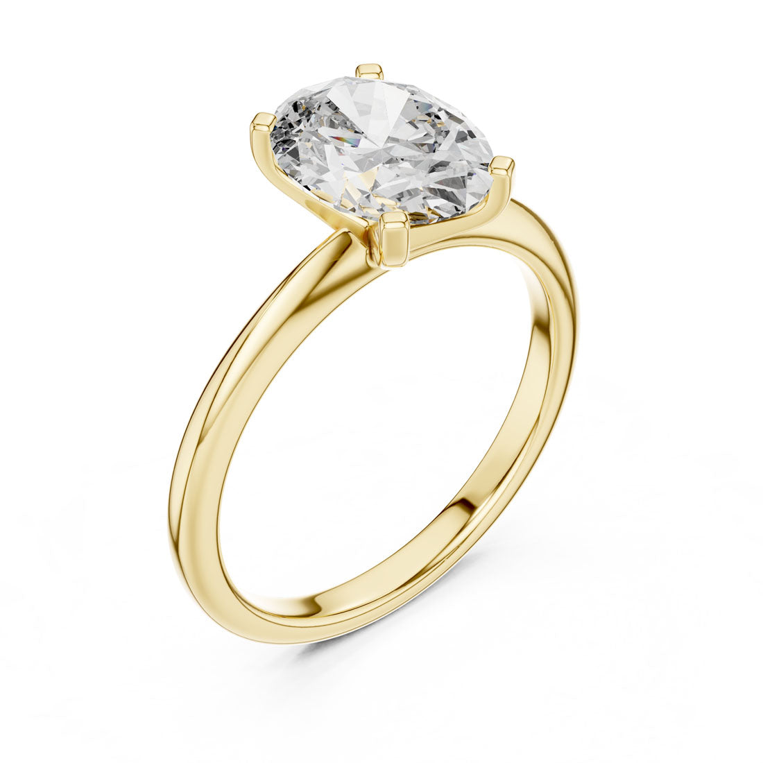 2.00 Ct. Oval Cut Solitaire Engagement Ring (DDLR-071)