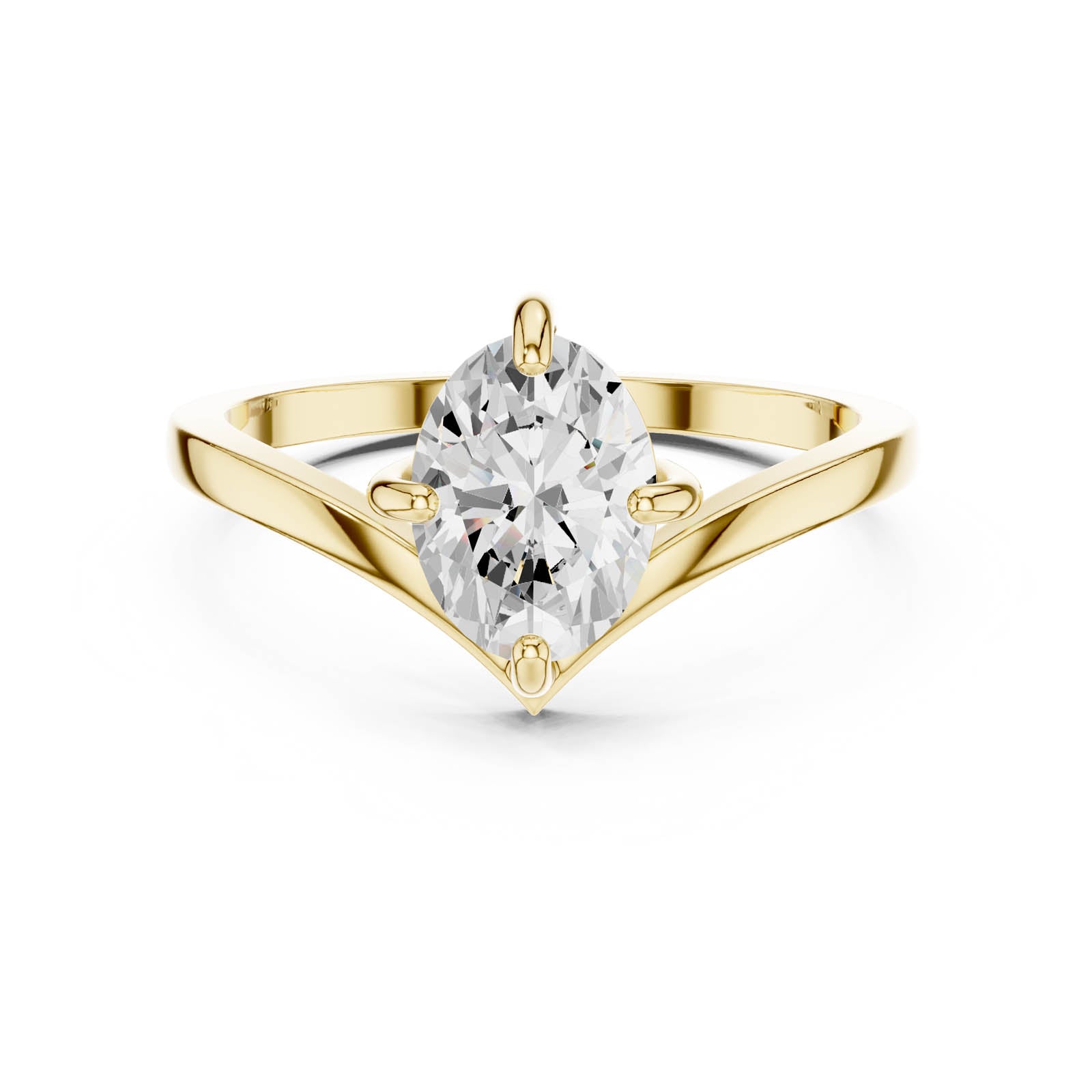 1.25 Ct. Oval Diamond Solitaire Ring with Classic Four-Prong Setting (DDLR-1055)