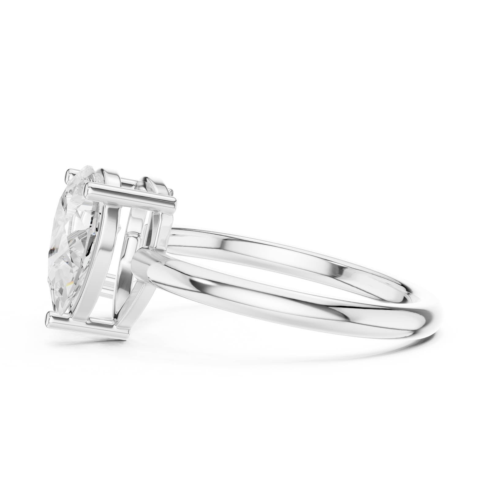2.10 Ct. Emerald Cut and Pear Shape Diamond Toi et Moi Ring with Dual-Prong Setting (DDLR-1057) 5