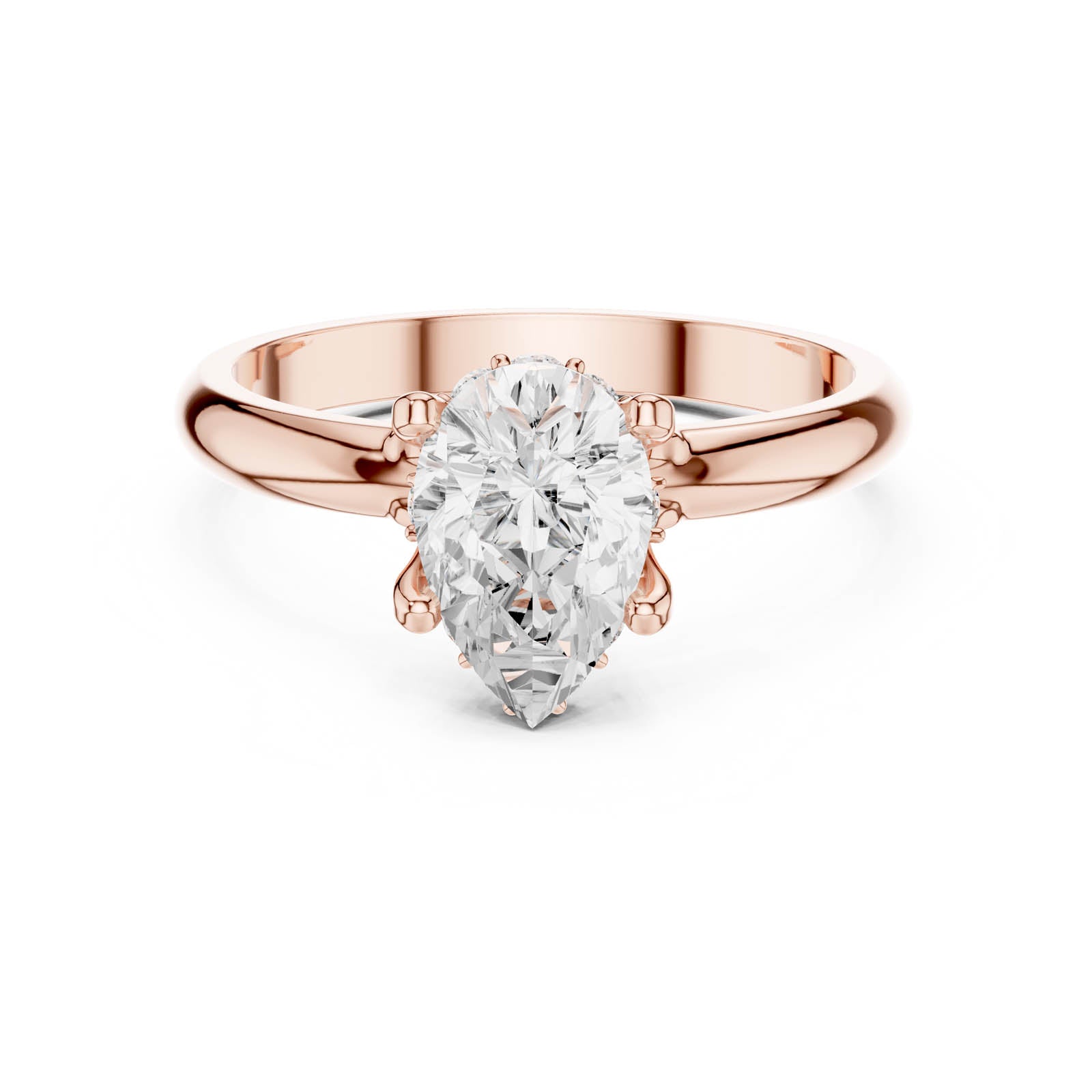 1.11 Ct. Pear Shape Diamond Solitaire Ring with Five-Prong Setting (DDLR-1059) 4