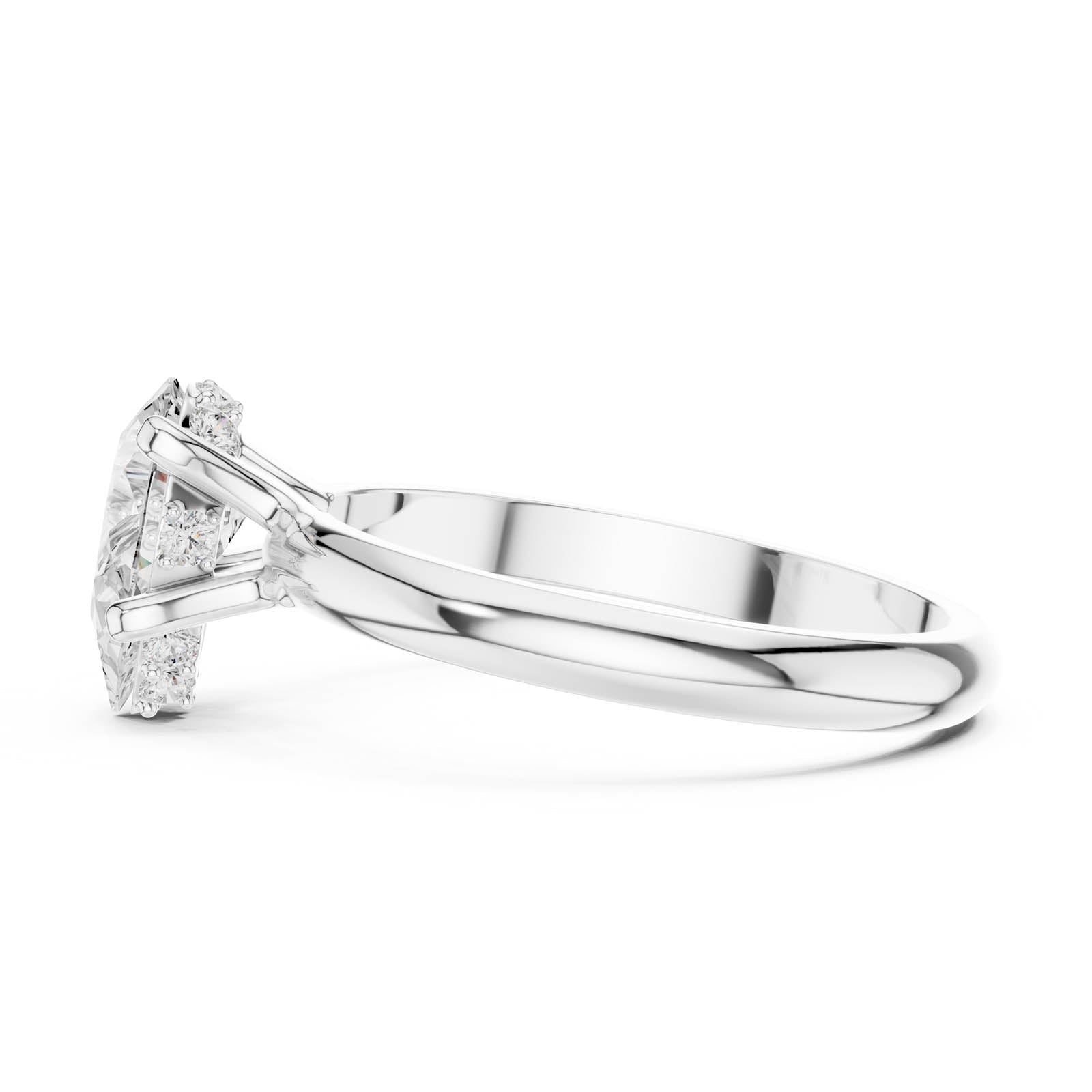 1.11 Ct. Pear Shape Diamond Solitaire Ring with Five-Prong Setting (DDLR-1059) 5
