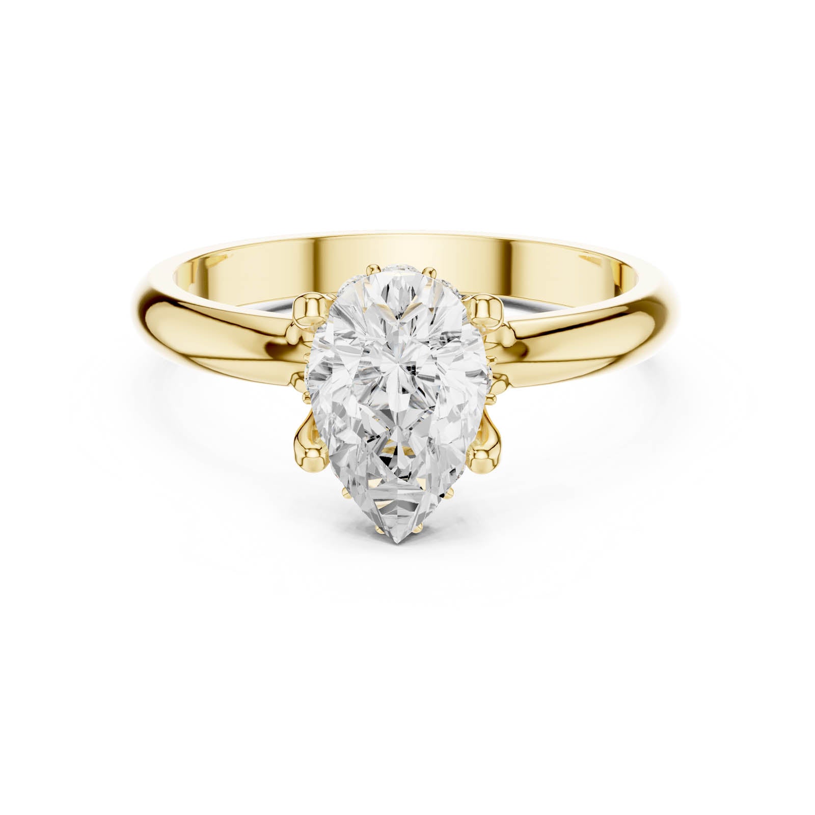 1.11 Ct. Pear Shape Diamond Solitaire Ring with Five-Prong Setting (DDLR-1059) 7