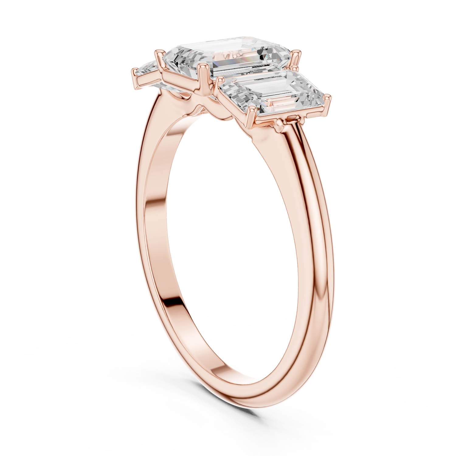 1.86 Ct. Emerald Cut Three-Stone Diamond Ring (DDLR-1073) 10
