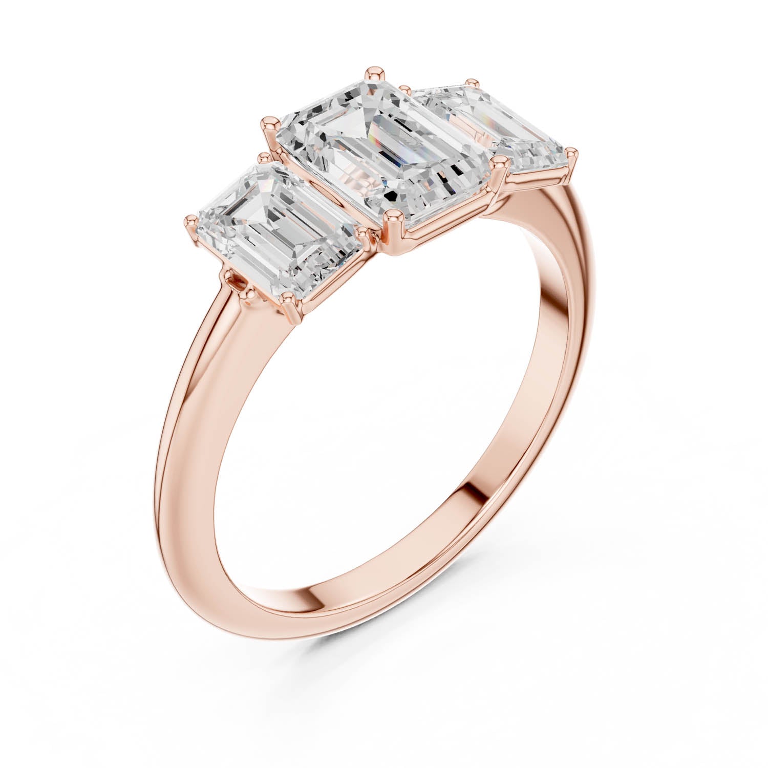1.86 Ct. Emerald Cut Three-Stone Diamond Ring (DDLR-1073) 11