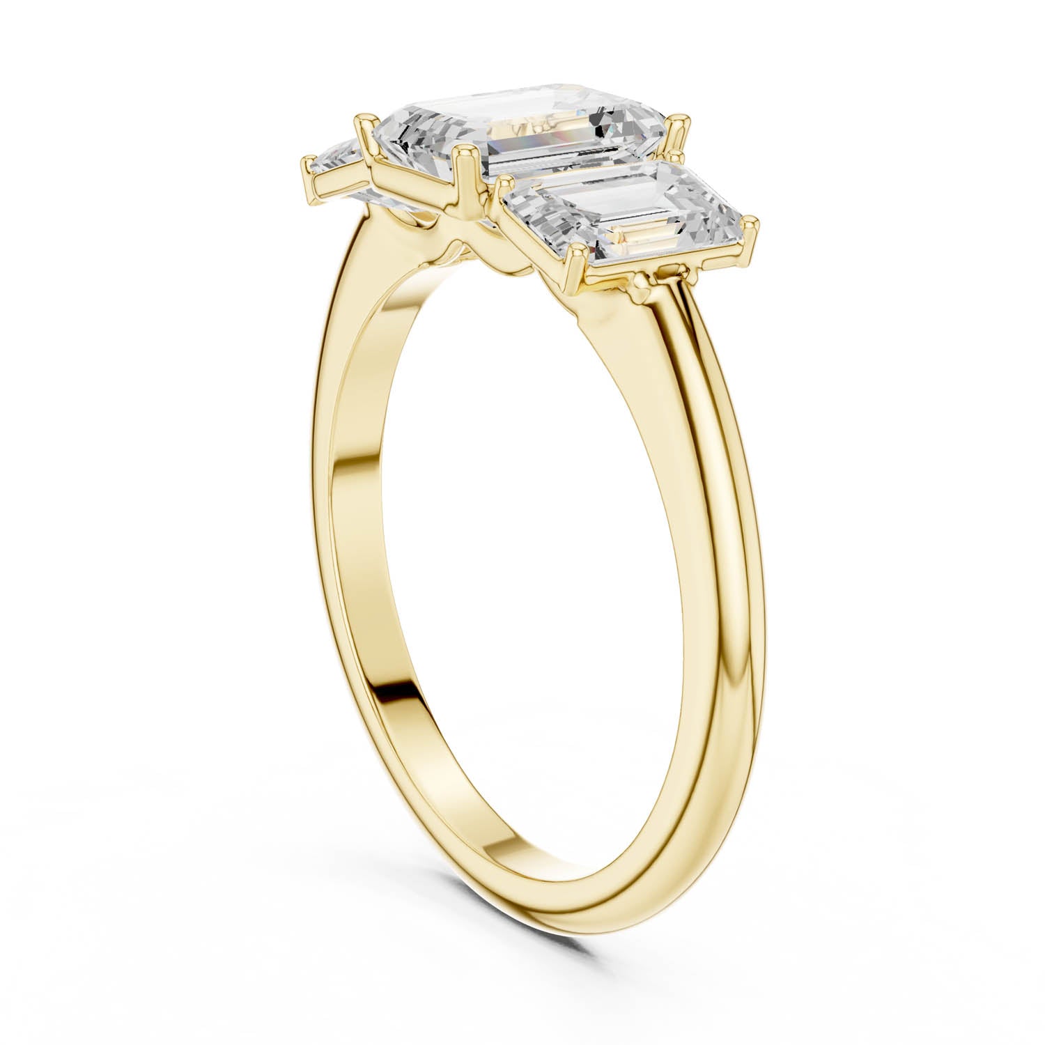1.86 Ct. Emerald Cut Three-Stone Diamond Ring (DDLR-1073) 7