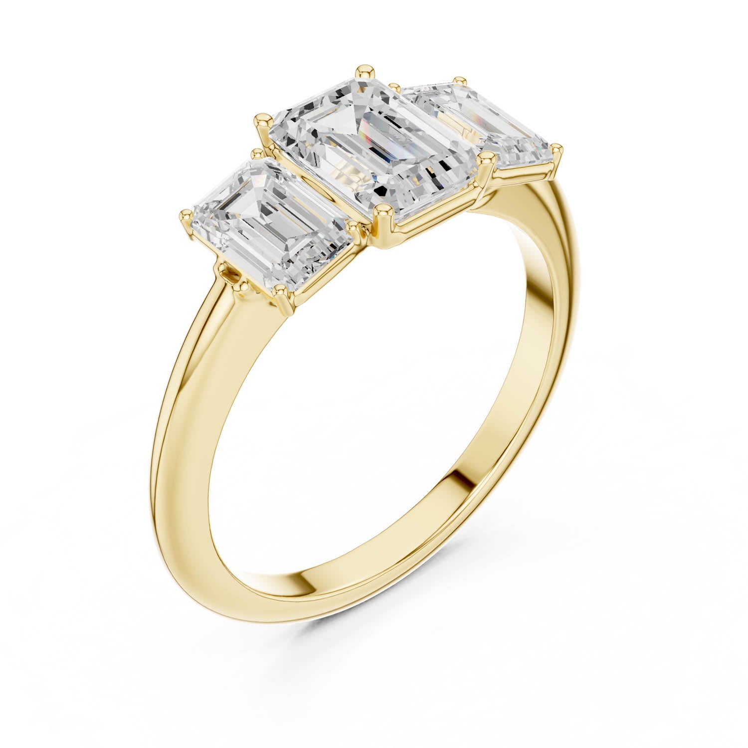 1.86 Ct. Emerald Cut Three-Stone Diamond Ring (DDLR-1073)