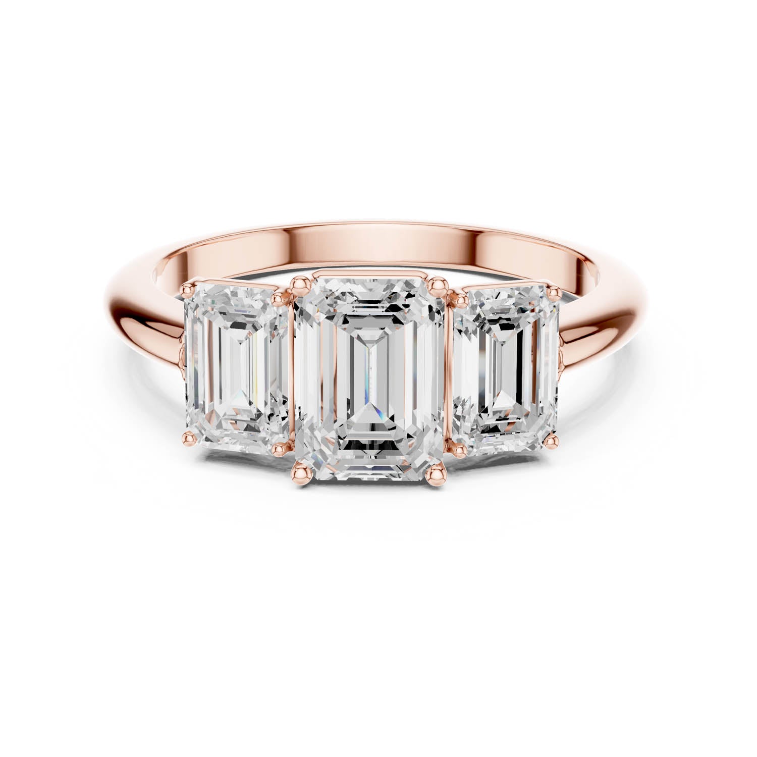 1.86 Ct. Emerald Cut Three-Stone Diamond Ring (DDLR-1073) 4