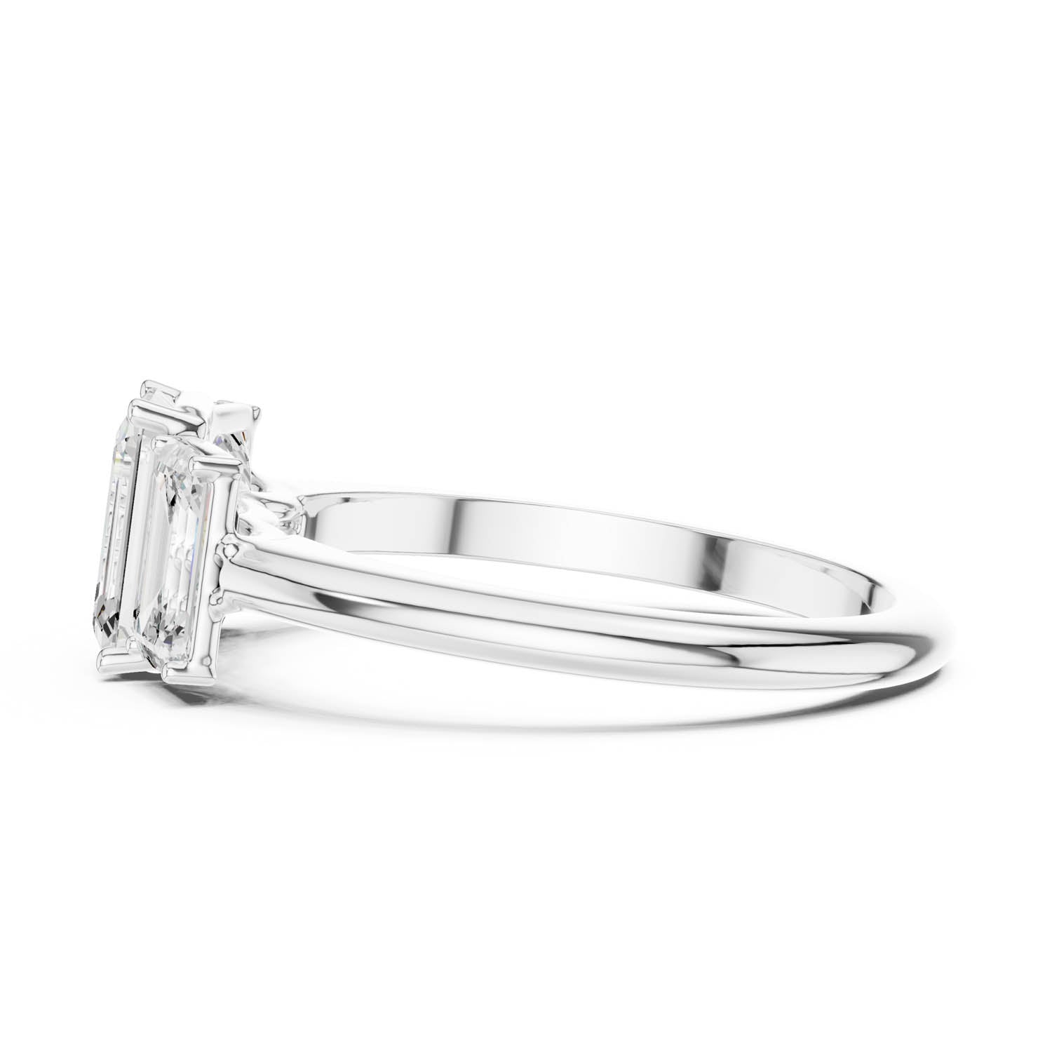 1.86 Ct. Emerald Cut Three-Stone Diamond Ring (DDLR-1073) 8