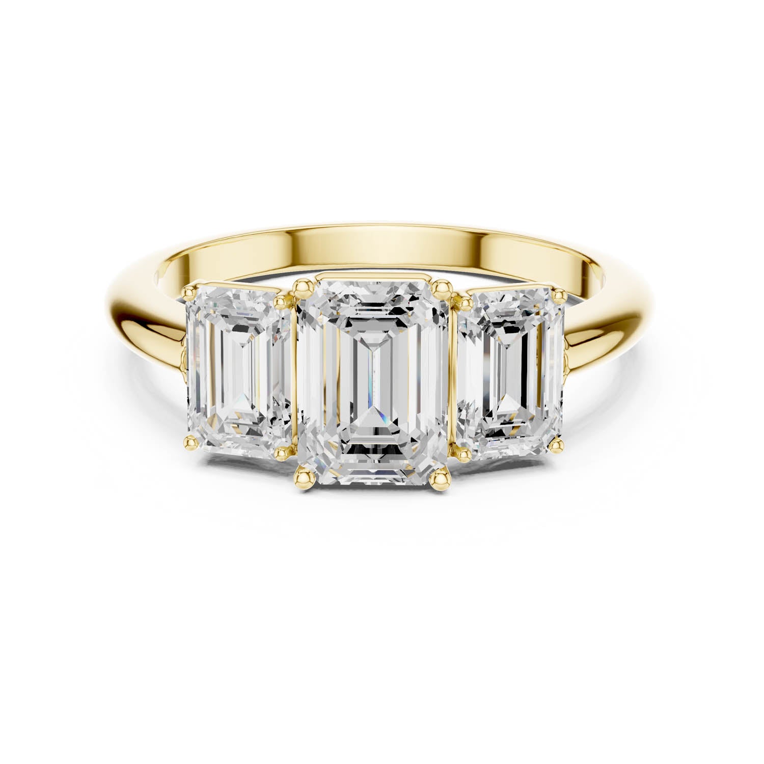1.86 Ct. Emerald Cut Three-Stone Diamond Ring (DDLR-1073) 9