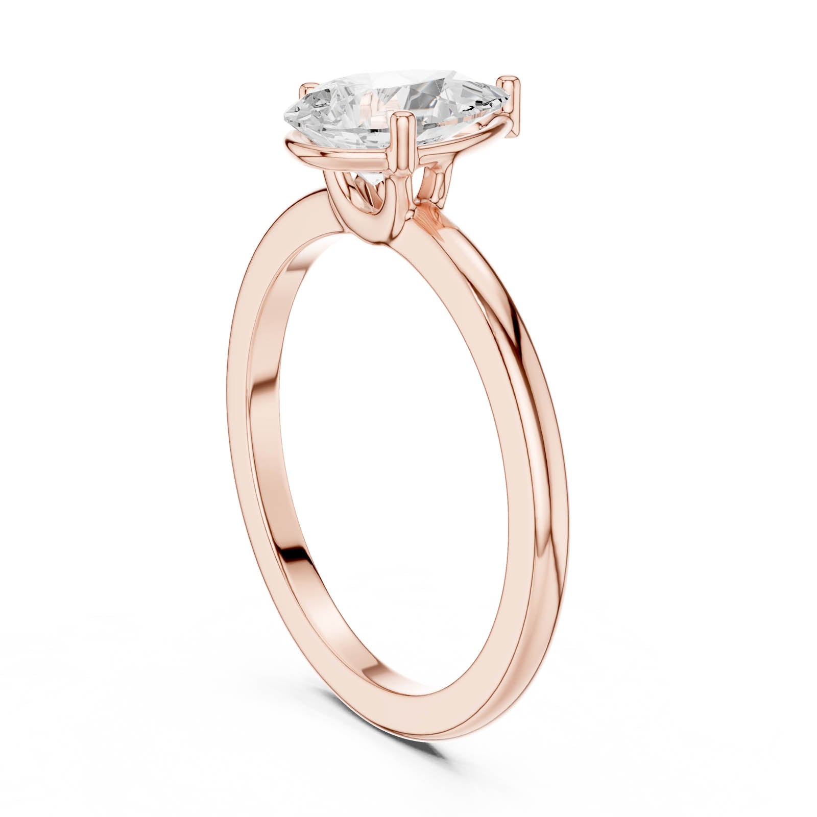 1.00 Ct. Pear Shape Diamond Solitaire Ring with Three-Prong Setting (DDLR-1080) 8