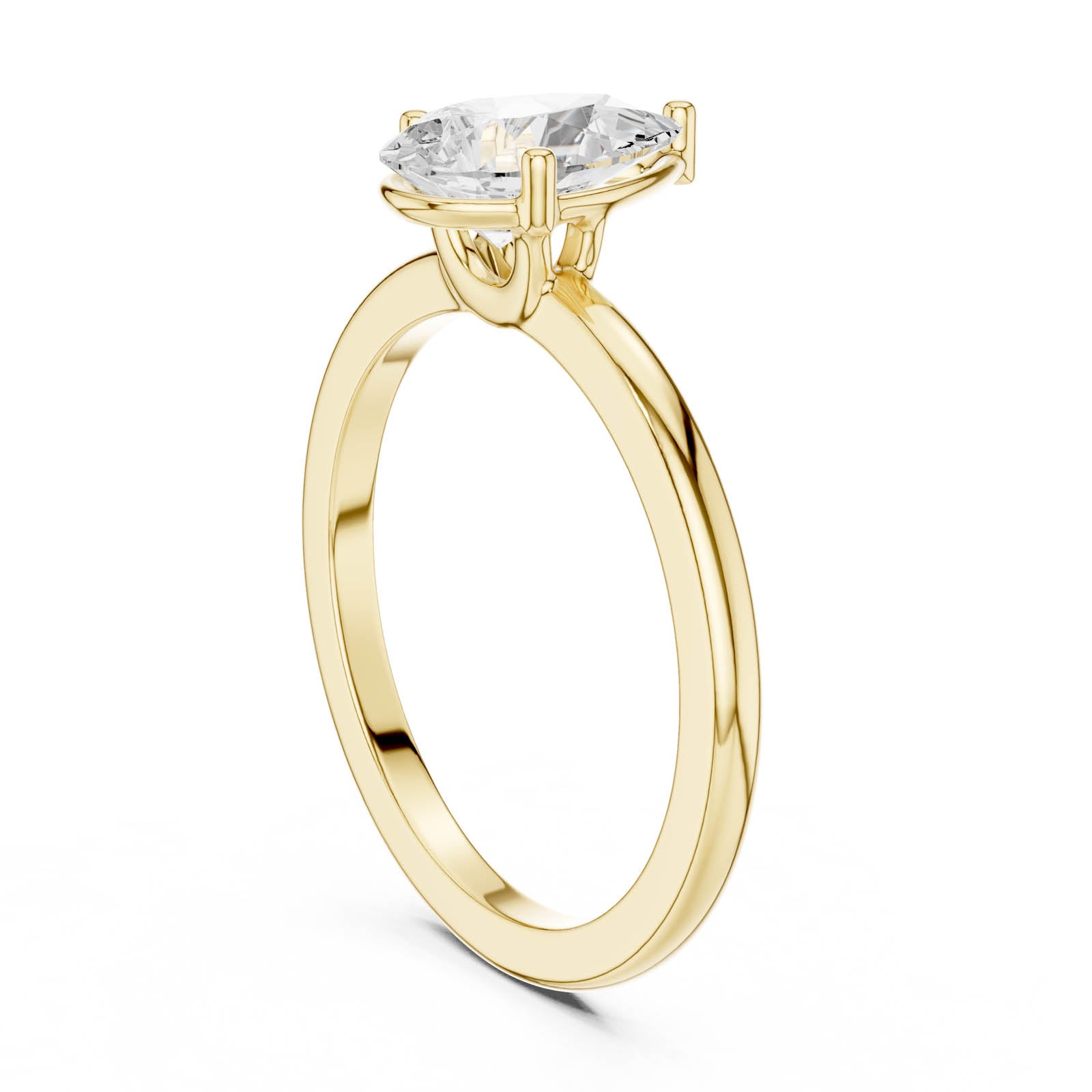 1.00 Ct. Pear Shape Diamond Solitaire Ring with Three-Prong Setting (DDLR-1080) 12