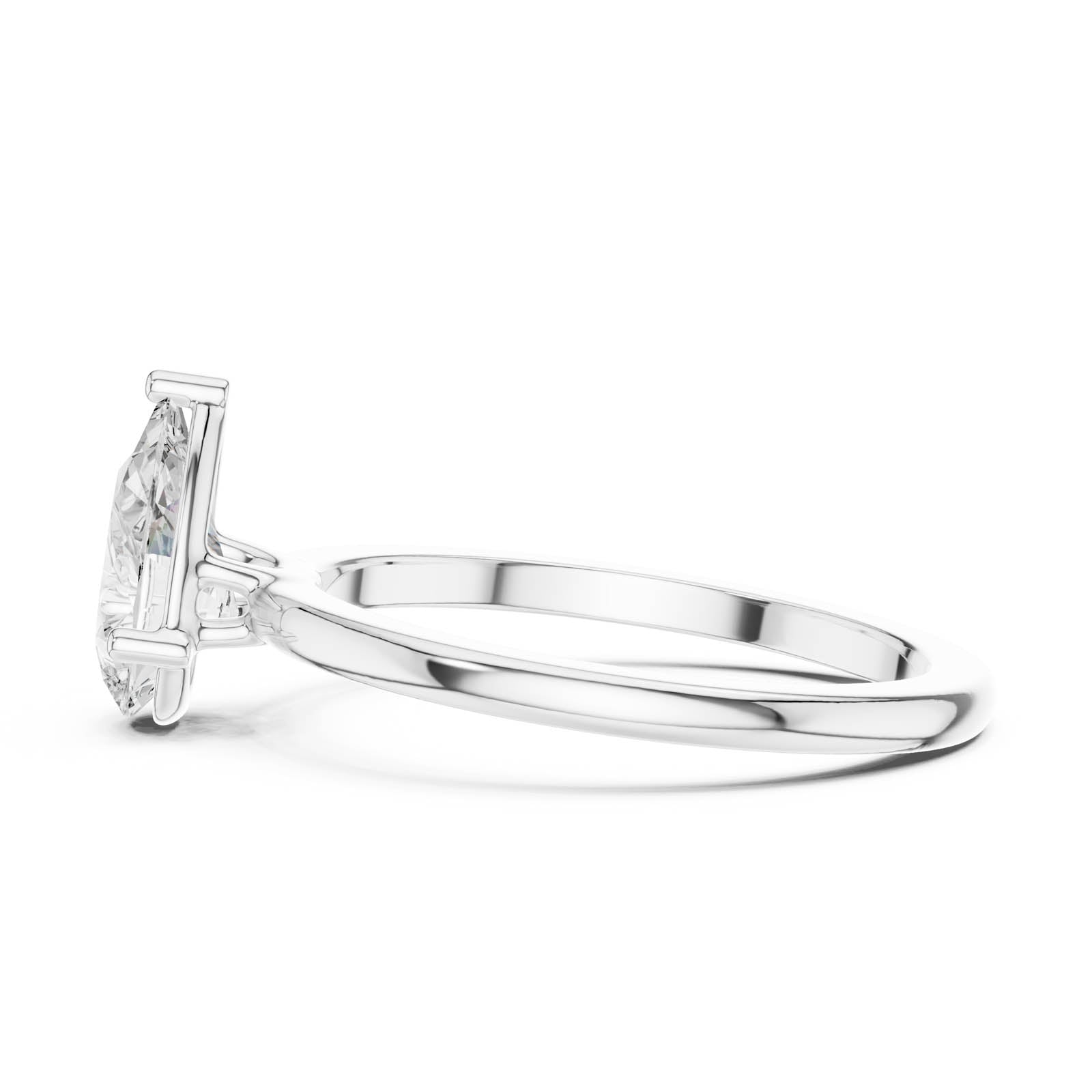 1.00 Ct. Pear Shape Diamond Solitaire Ring with Three-Prong Setting (DDLR-1080) 5