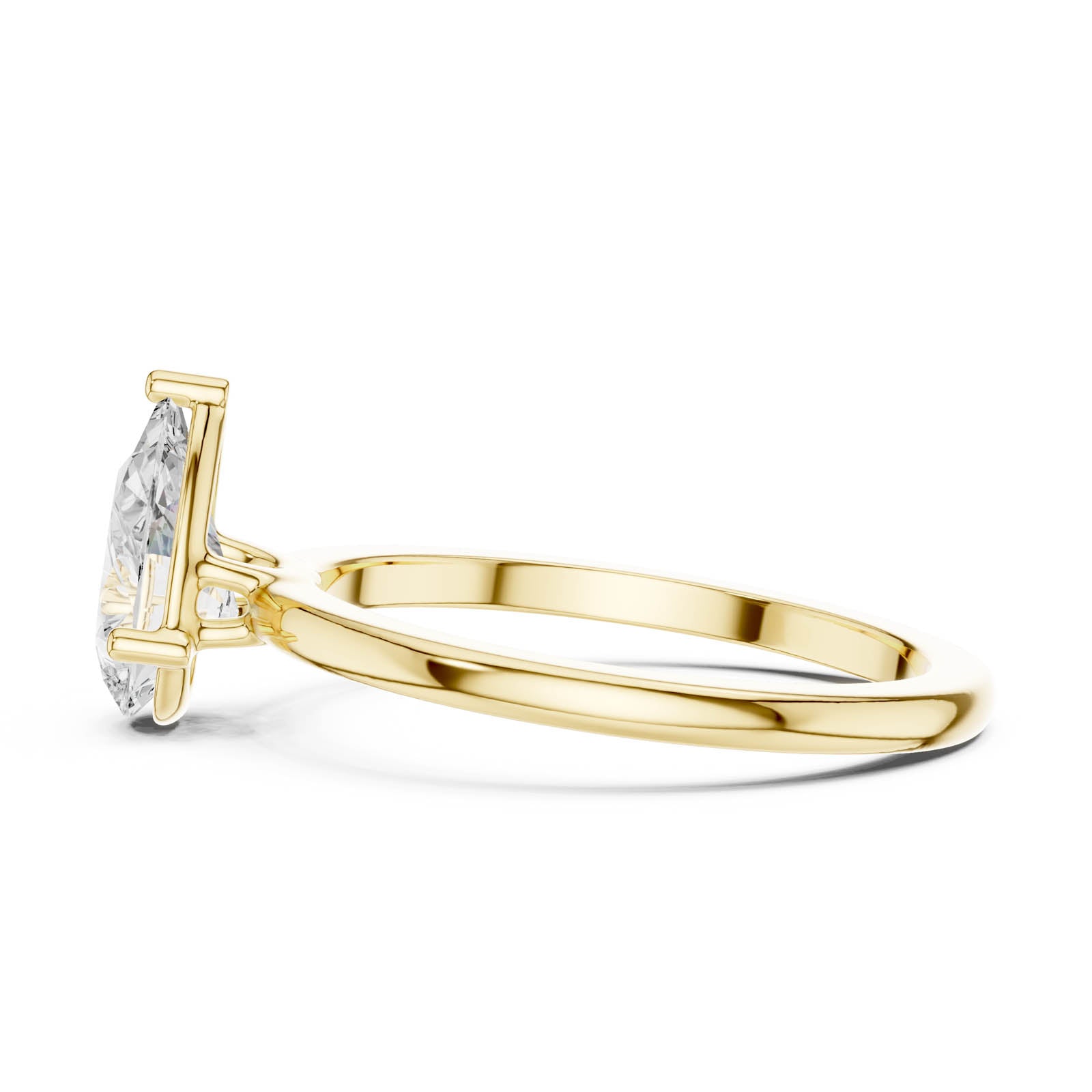 1.00 Ct. Pear Shape Diamond Solitaire Ring with Three-Prong Setting (DDLR-1080) 6