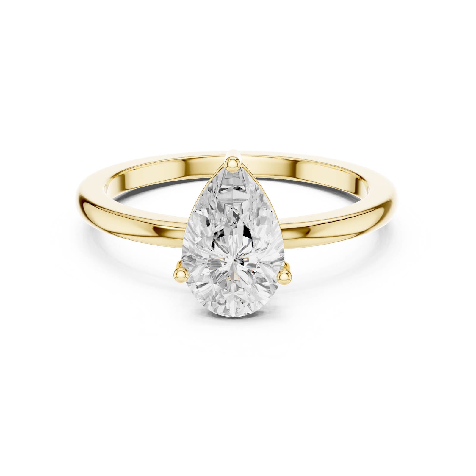 1.00 Ct. Pear Shape Diamond Solitaire Ring with Three-Prong Setting (DDLR-1080) 7