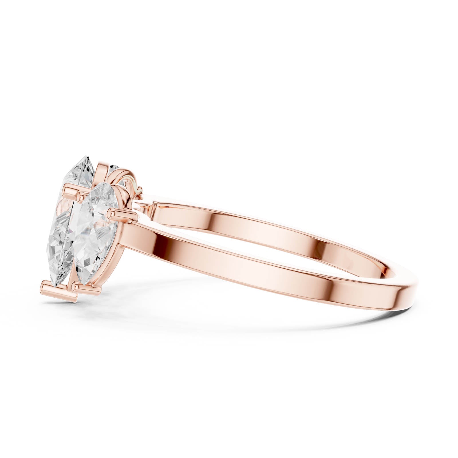 1.80 Ct. Pear Shape Diamond Three-Stone Ring with Matching Side Stones (DDLR-1089) 3