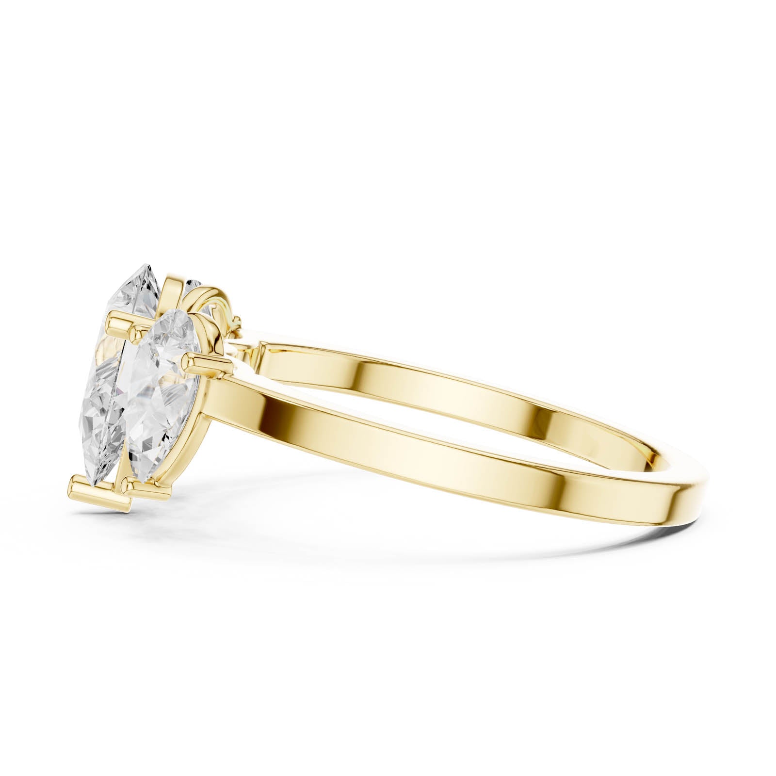 1.80 Ct. Pear Shape Diamond Three-Stone Ring with Matching Side Stones (DDLR-1089) 11
