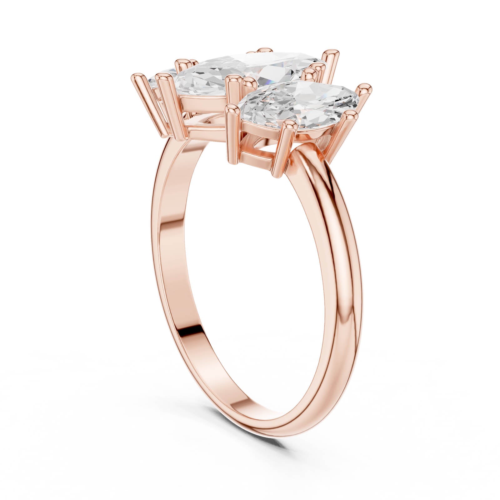 2.60 Ct. Marquise Diamond Three-Stone Ring with Matching Side Stones (DDLR-1106) 8