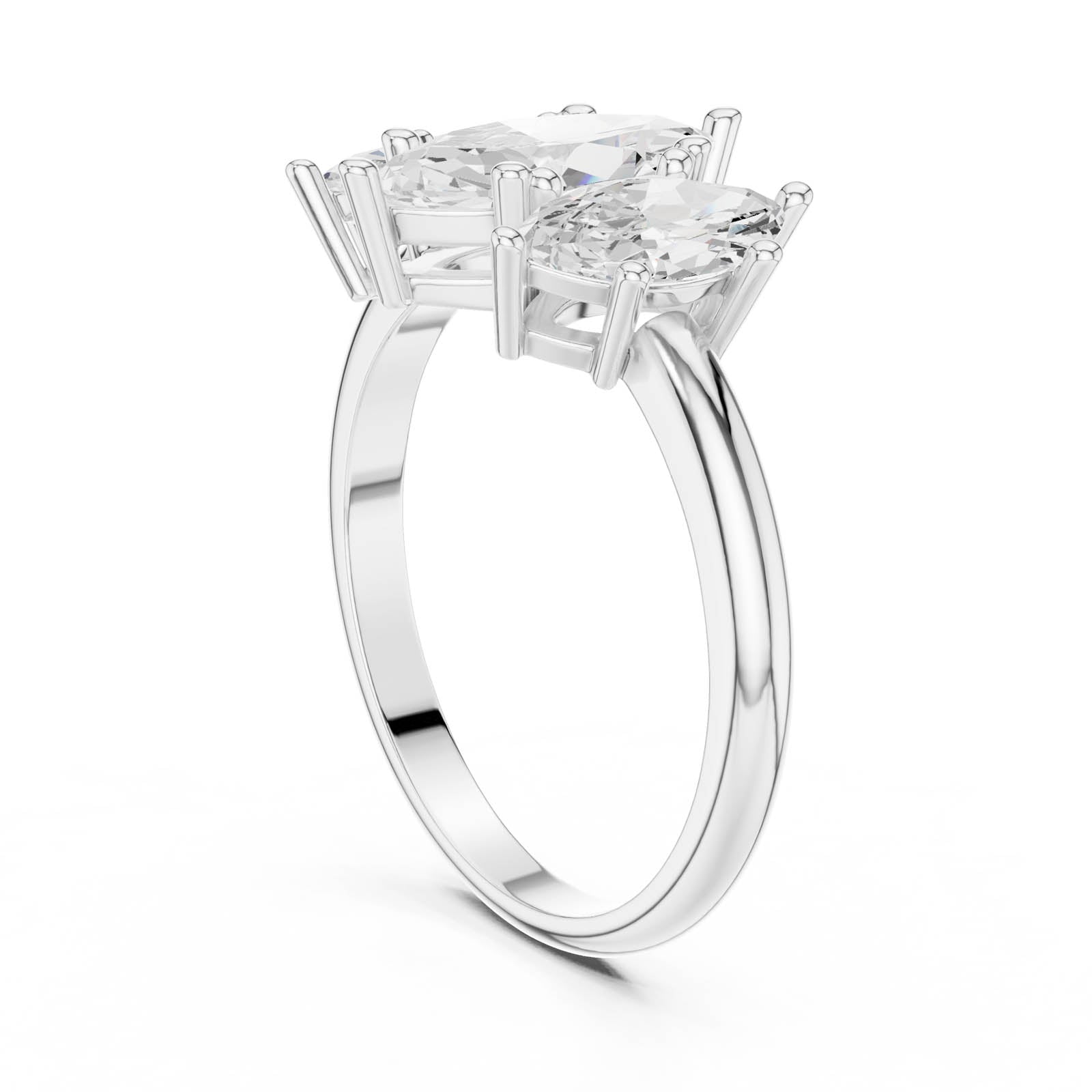 2.60 Ct. Marquise Diamond Three-Stone Ring with Matching Side Stones (DDLR-1106) 10